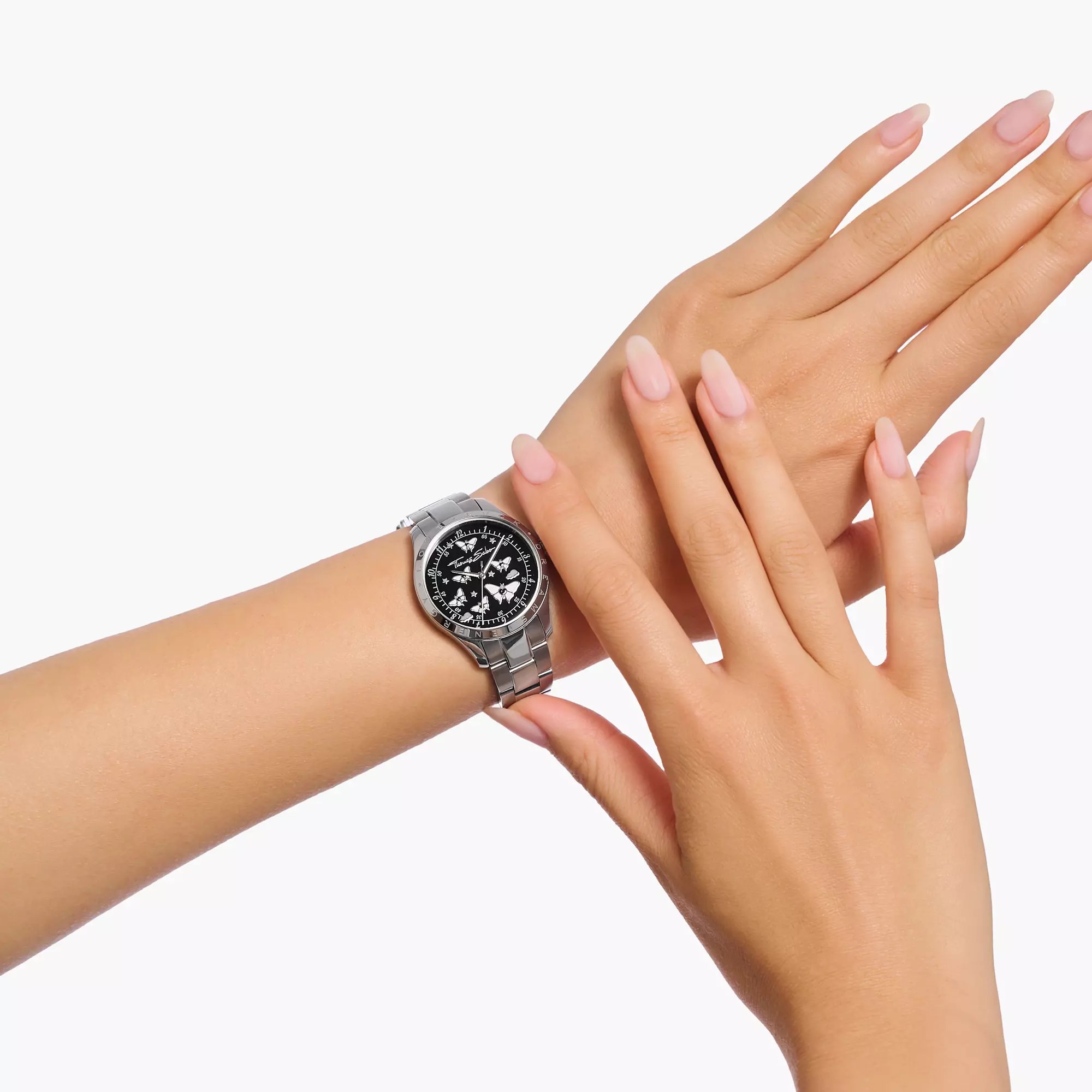Thomas Sabo Damenuhr mit Schmetterlingen silberfarben – Ansicht 4