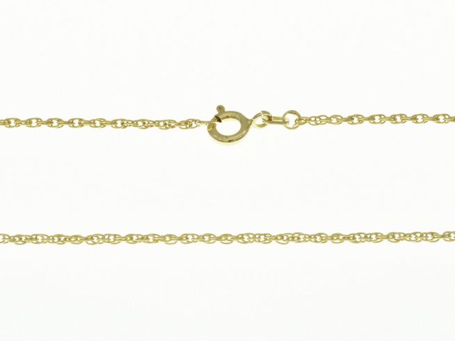 Kordelkette aus Silber vergoldet mit Doppelanker, 45 cm, Hersteller Juwelier Harnisch, hochwertige Verarbeitung in Gelbgold auf Silber, elegantes Schmuckstück für jeden Anlass.