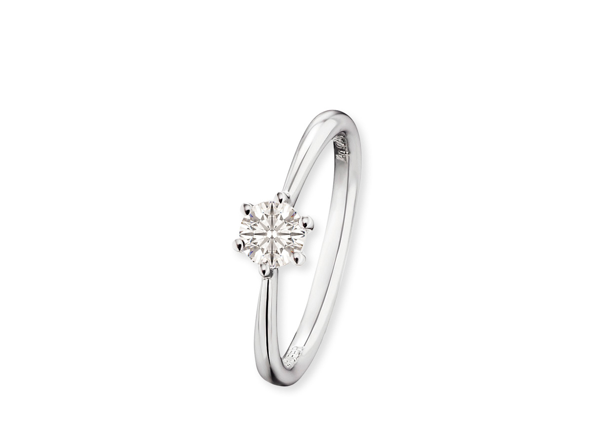 Engelsrufer ERR-SHINY-ZI-52 Shiny Ring mit Zirkonia aus rhodiniertem Silber, elegant gestalteter Ring mit funkelndem Zirkonia in Silberfassung, ideal als Schmuckstück für besondere Anlässe.