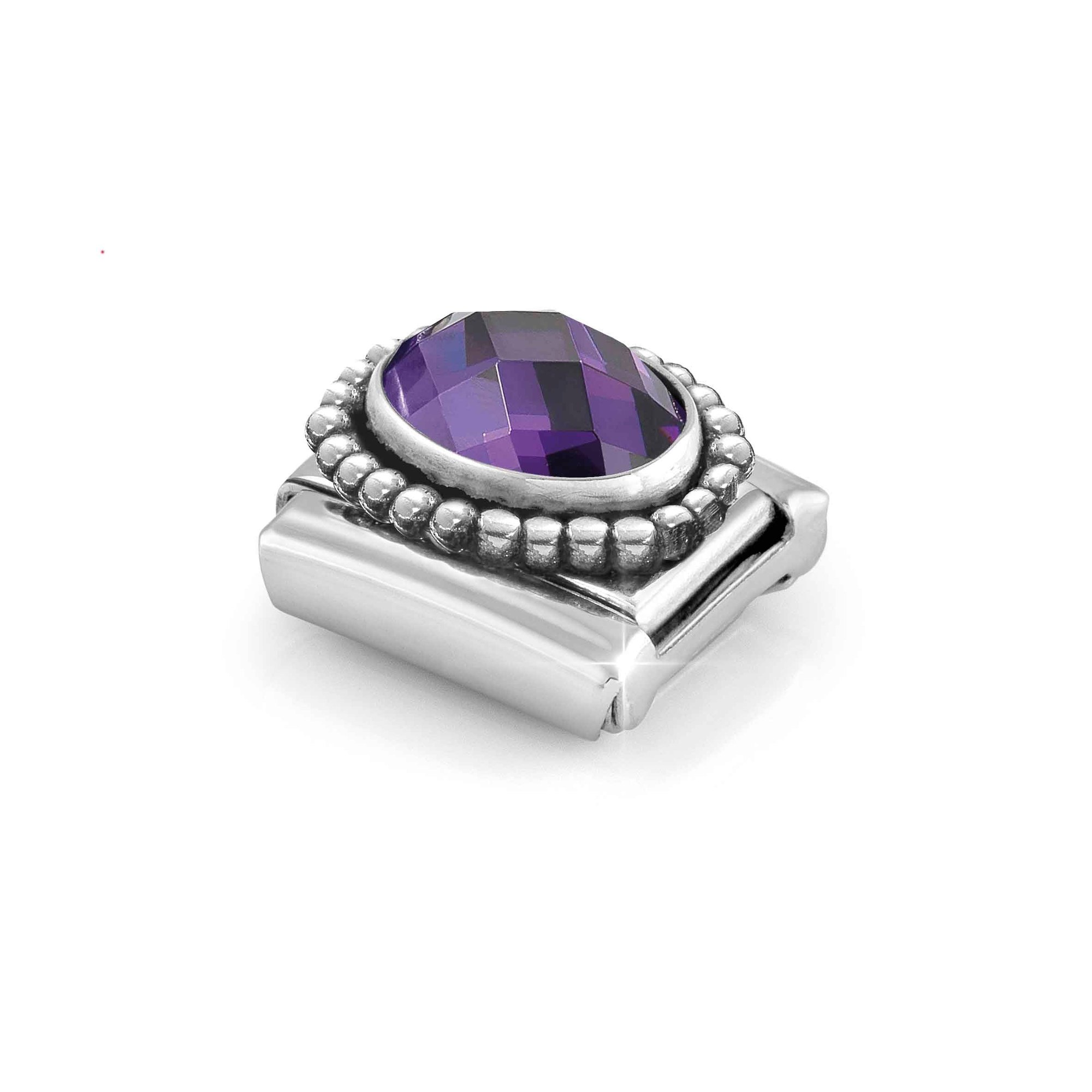 Nomination CLASSIC Element - fac. Zirkonia - oval in Sterling Silber Kugel - Violett – Ansicht 5