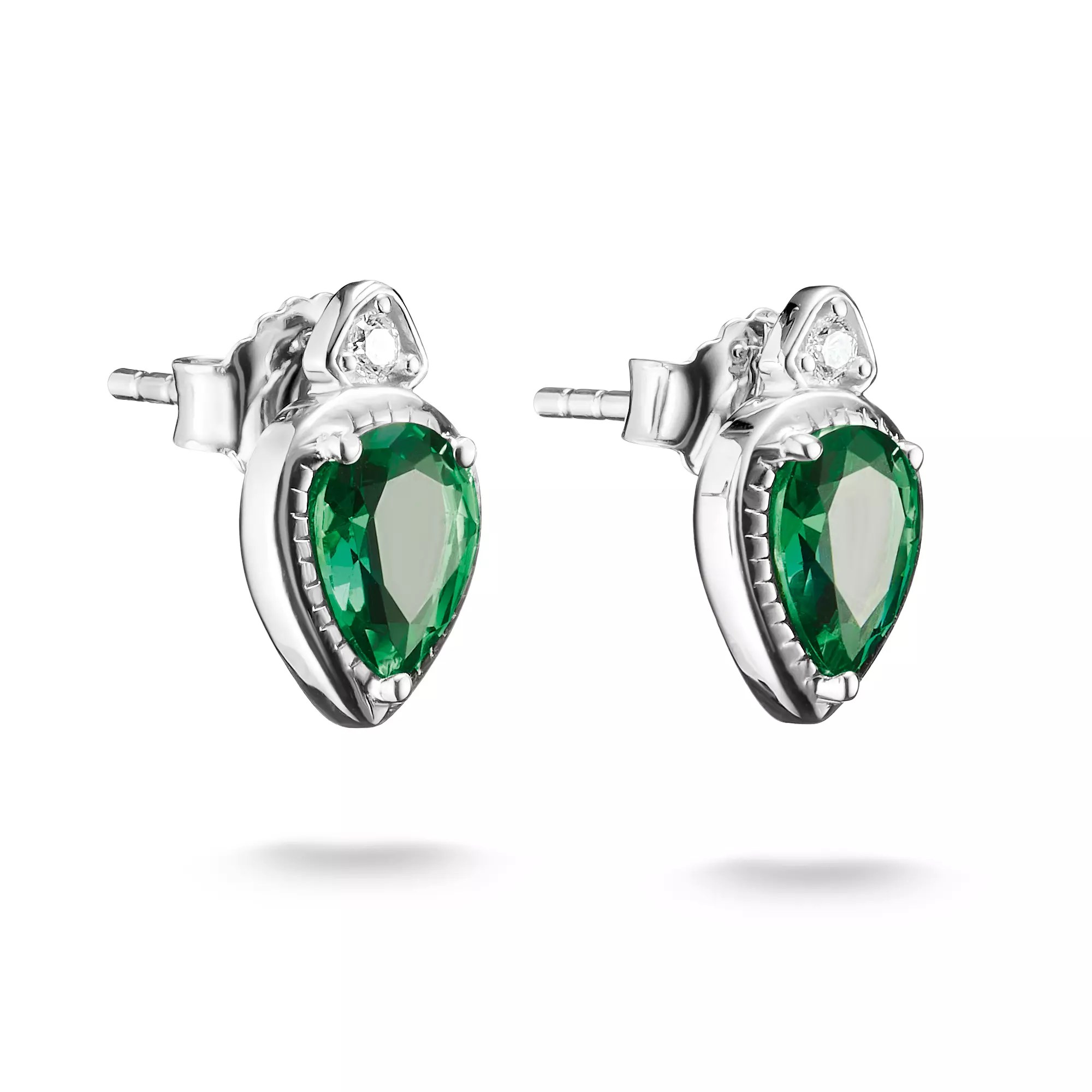 Thomas Sabo ELYNDRA Ohrstecker - Sterling Silber & Glas-Keramik Stein & Zirkonia - Grün – Ansicht 2