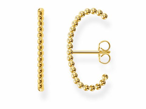 Silberne Ohrstecker aus der Thomas Sabo Charming Collection H2154-413-39 mit gelbgoldenen Perlen in modernem Design, ideal für stilvolle Akzente im Alltag.