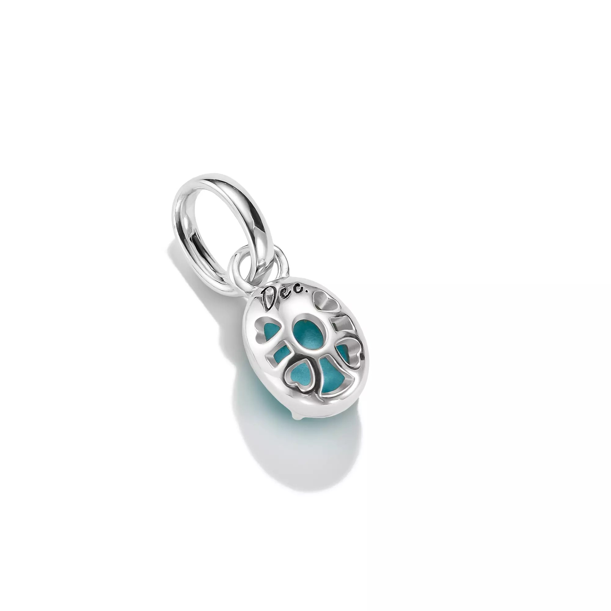 Thomas Sabo Connect - Birthstones Charm - Dezember - Sterling Silber & imit. Türkis - Türkis - Charm mit Öse – Ansicht 4