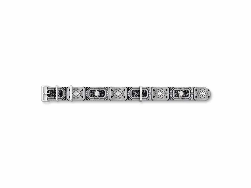 Thomas Sabo Uhrenarmband ZWA0322-276-30 aus textilem Material und Edelstahl in schwarz/grau mit ausgefallenem Design und schlichtem Verschluss, ideal für modische Akzente.