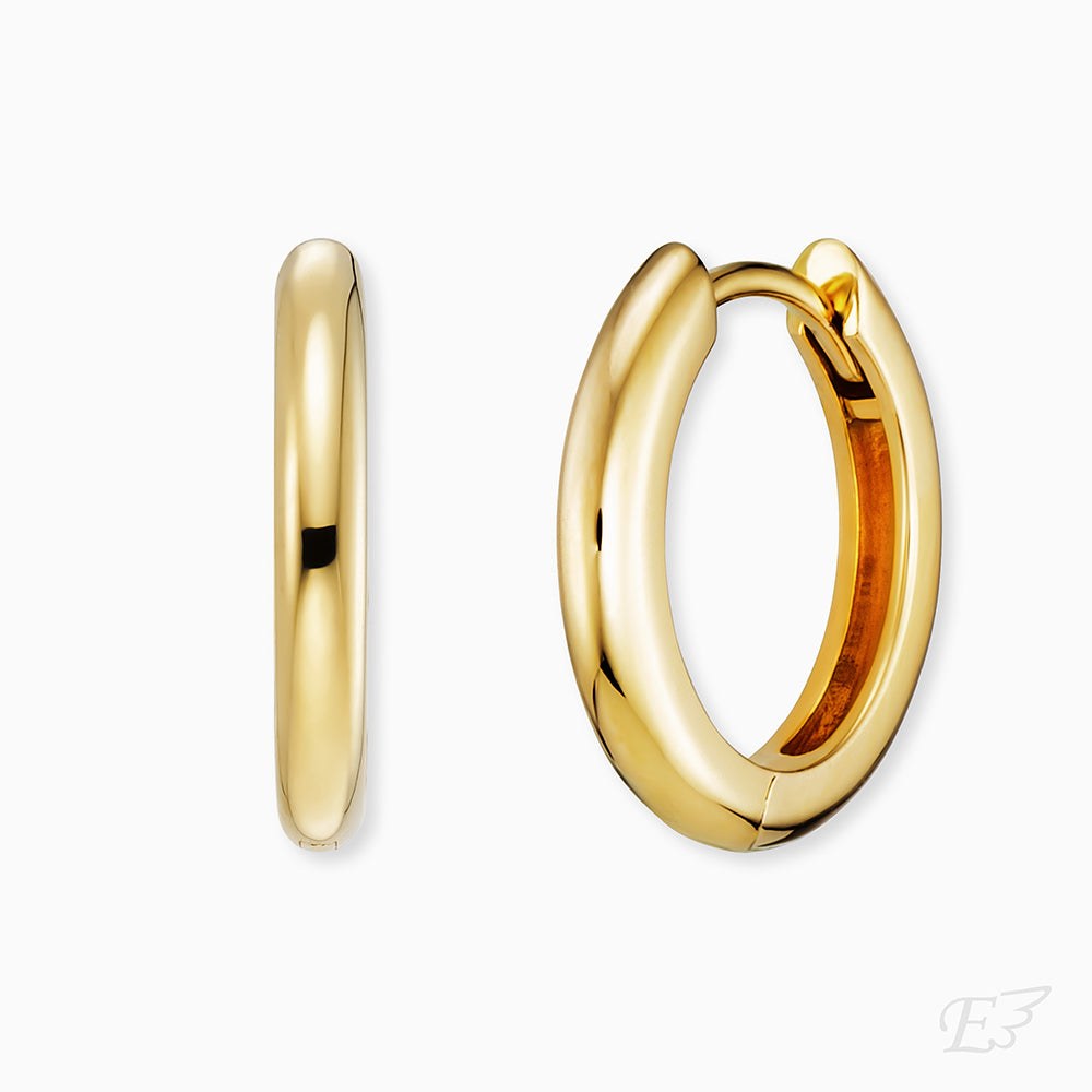Engelsrufer BASIC Creole Lola - Gelbgold vergoldet auf Silber 16 mm – Ansicht 2