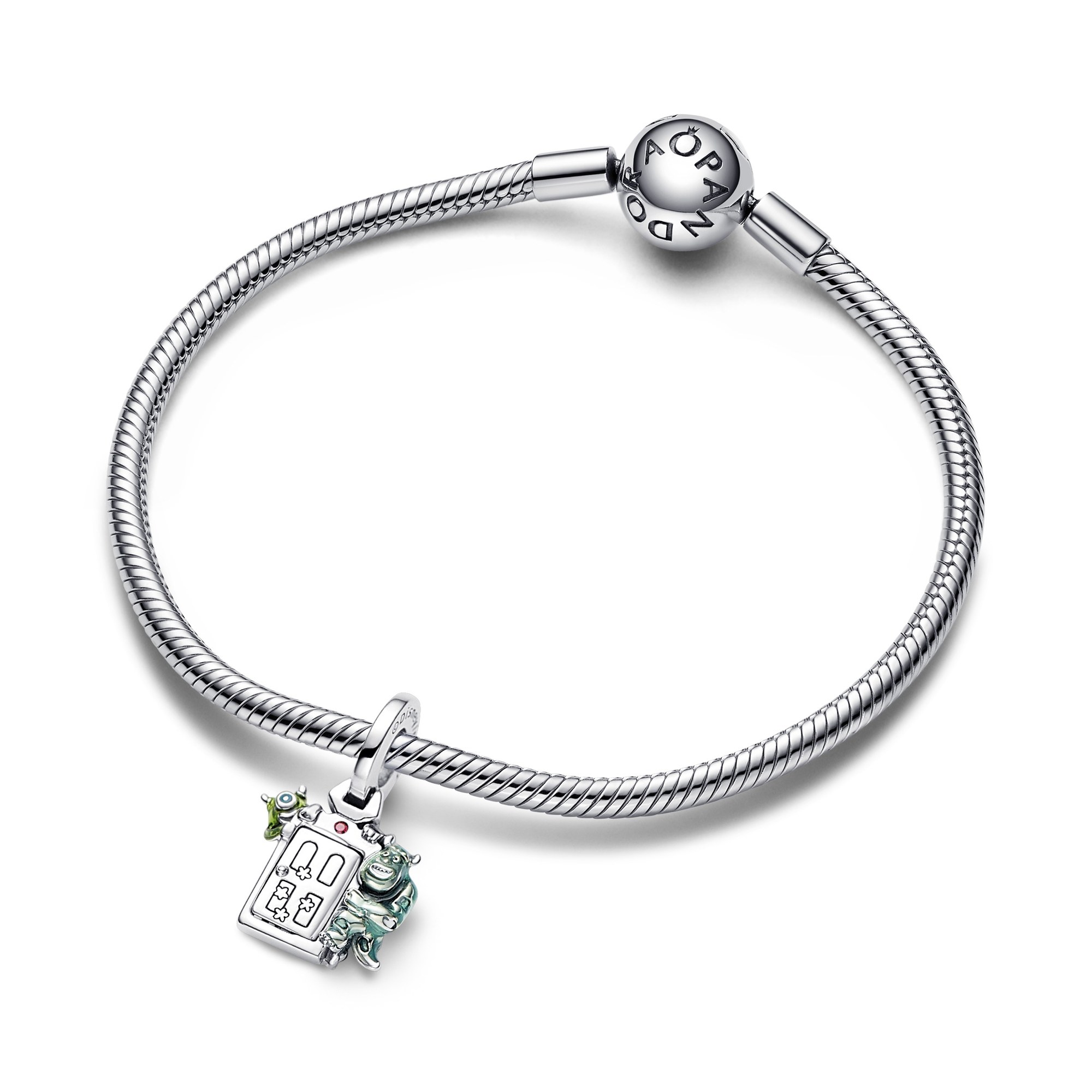 Pandora Disney Pixar Die Monster AG Tür Charm-Anhänger - Sterling Silber - Zirkonia + Emaille BUNT Ansicht 3 – Ansicht 3