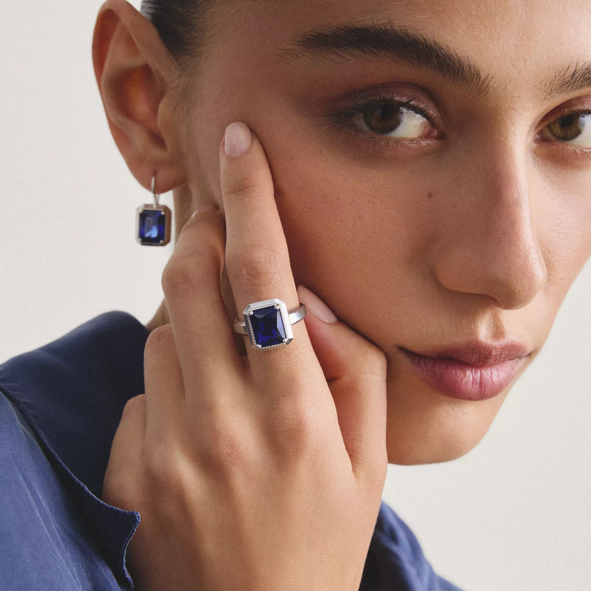 Thomas Sabo ELYNDRA - Ring - Sterling Silber recy. & Nano-Kristall - blau – Ansicht 3