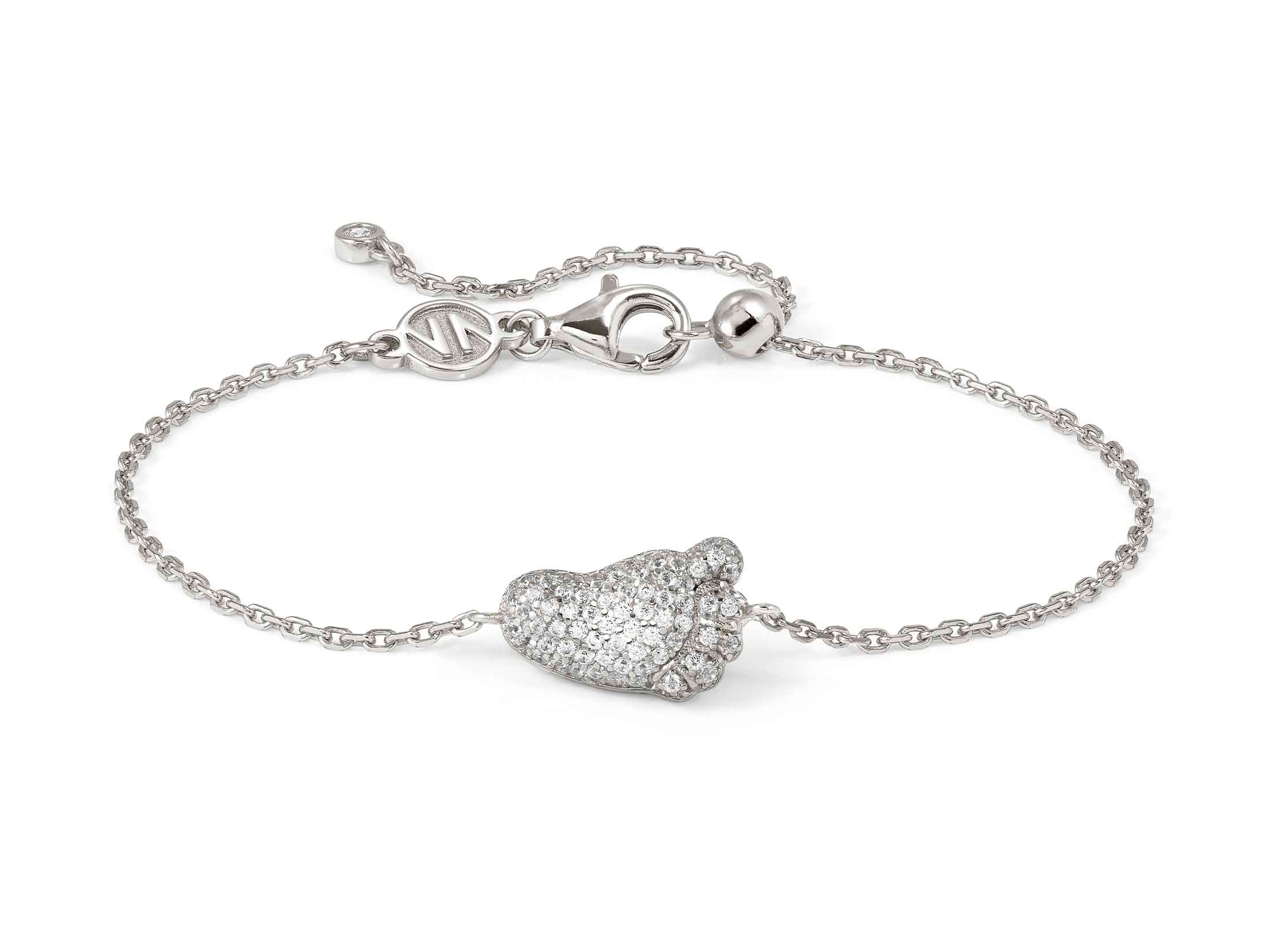 Nomination 242701 45 - LIFEPOETRY Armband aus Sterling Silber & Zirkonia - Fuß - rhodiniert