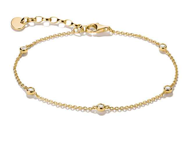 Thomas Sabo Classic Pearls - A1999-M01-14-L19V Armband - 19 cm - 18K Gelbgold-Vergoldung