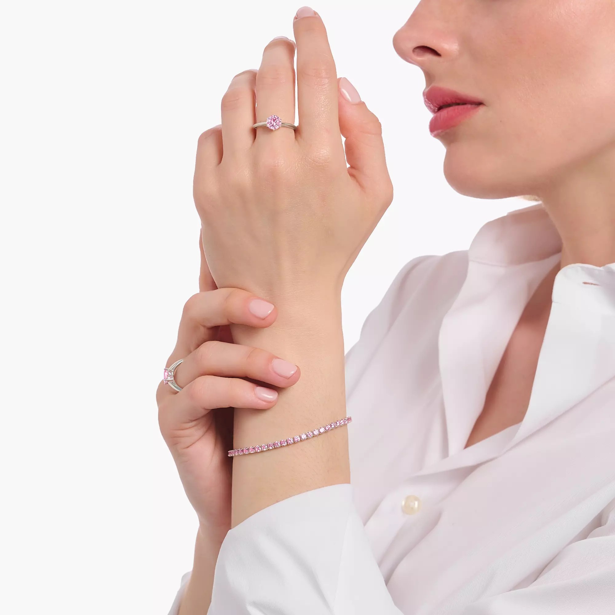 Thomas Sabo SPARKLING pink Ring - pink - Silber + Zirkonia – Ansicht 2
