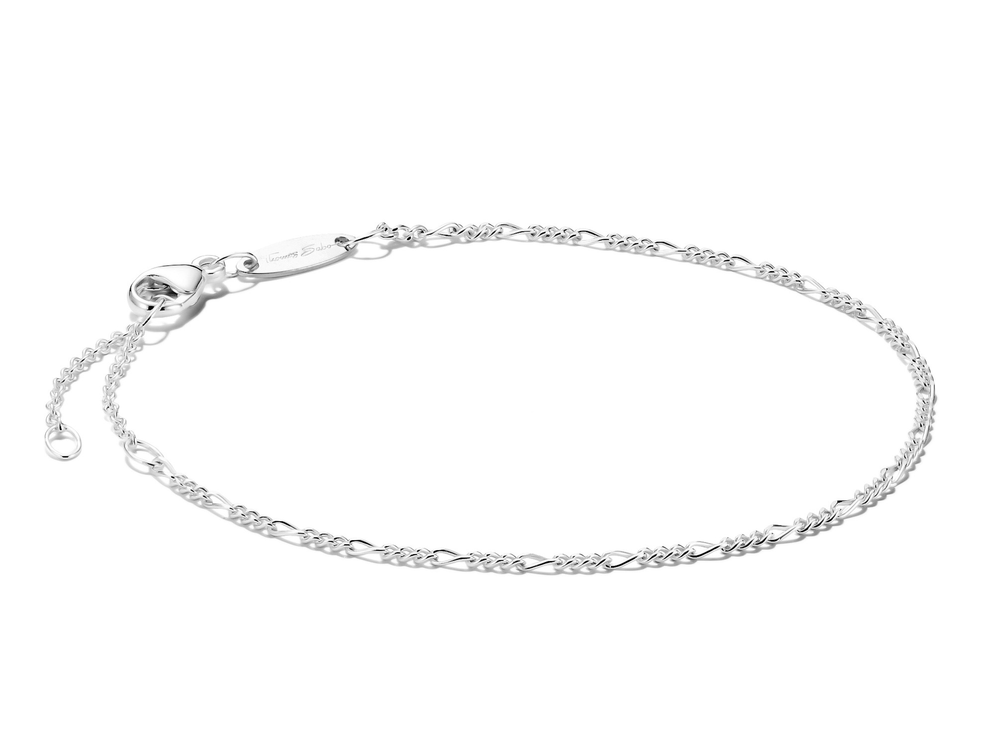 Figaro Armband aus Silber von Thomas Sabo, Modell A2207-001-21-L19v, mit eleganten Gliedern und einem praktischen Verschluss, ideal für den Charm Club CONNECT, geeignet für Handgelenke von 16 bis 19 cm.