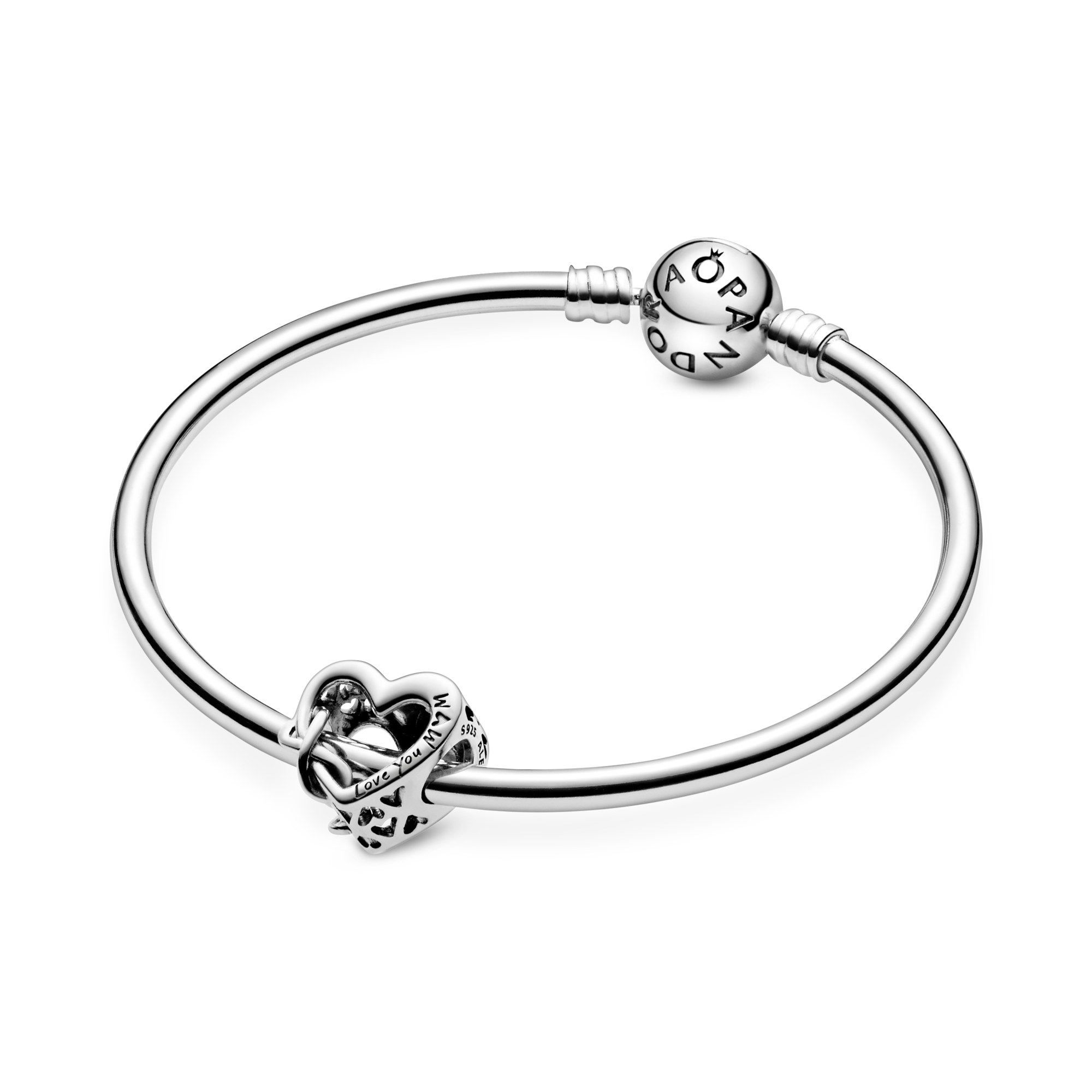 Pandora Silber Charm Herz und Unendlichkeit - Love You Mum – Ansicht 5