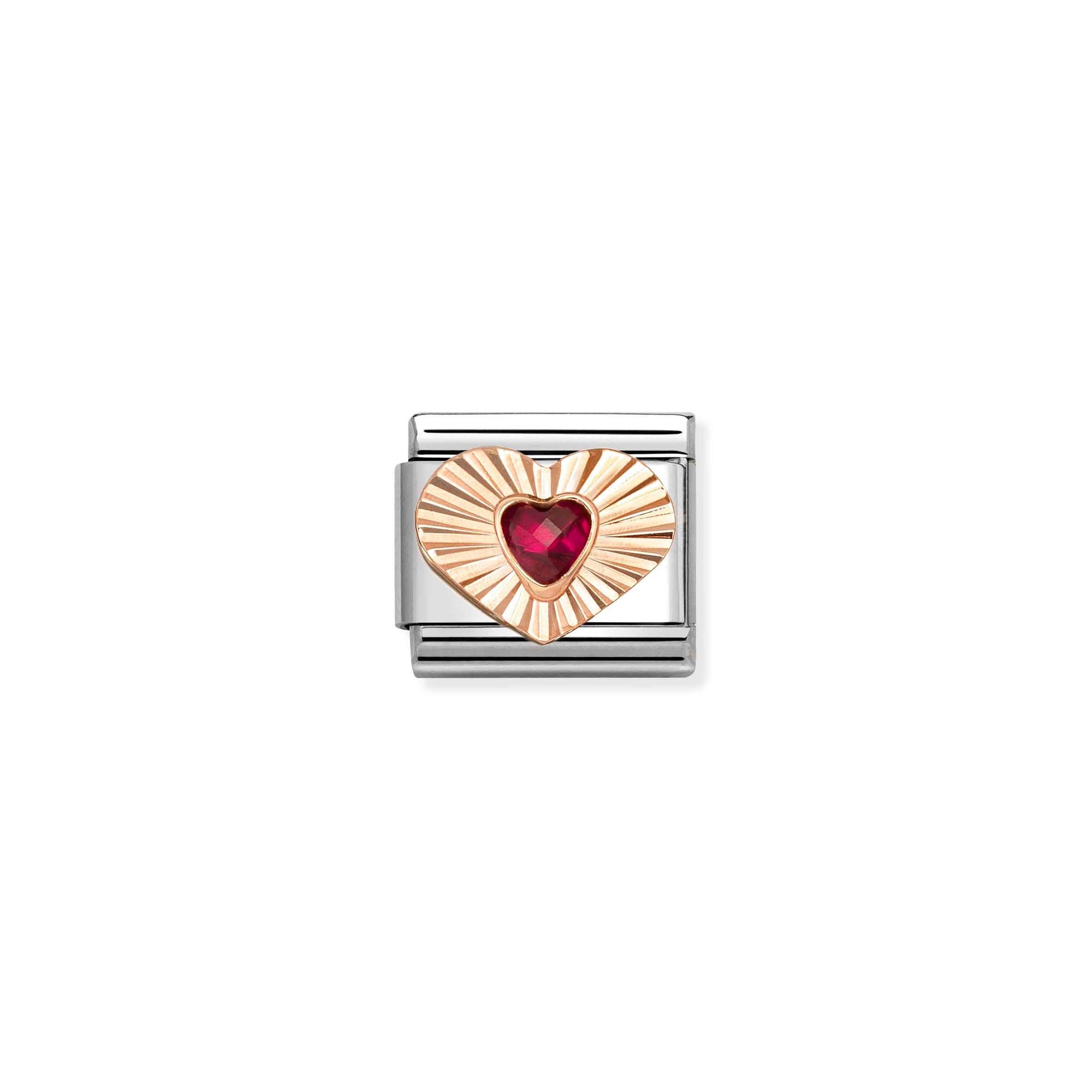 Nomination Classic Roségold charm - Herz - Rot – Ansicht 2