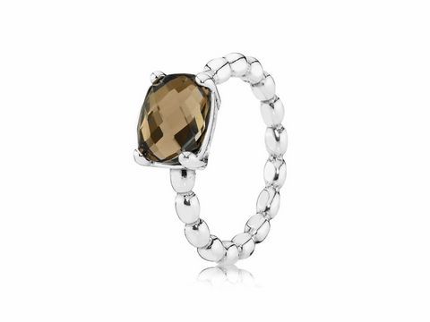 PANDORA 190869SQ-52 Silber Ring mit Rauchquarz - Gr. 52