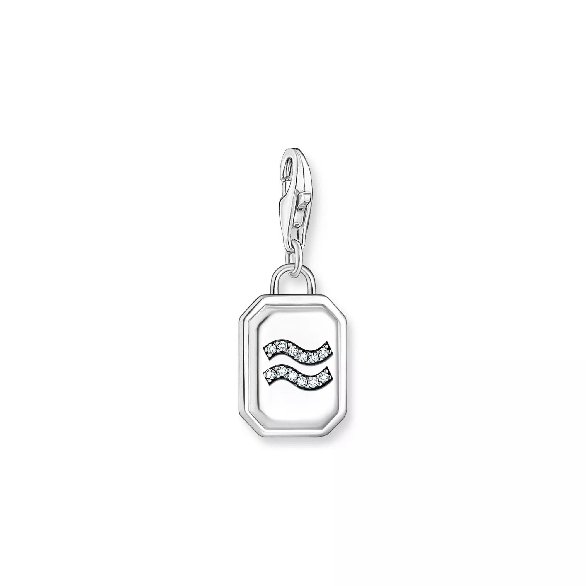 Thomas Sabo Charm-Anhänger - Sternzeichen Wassermann - Silber gesch. & Zirkonia