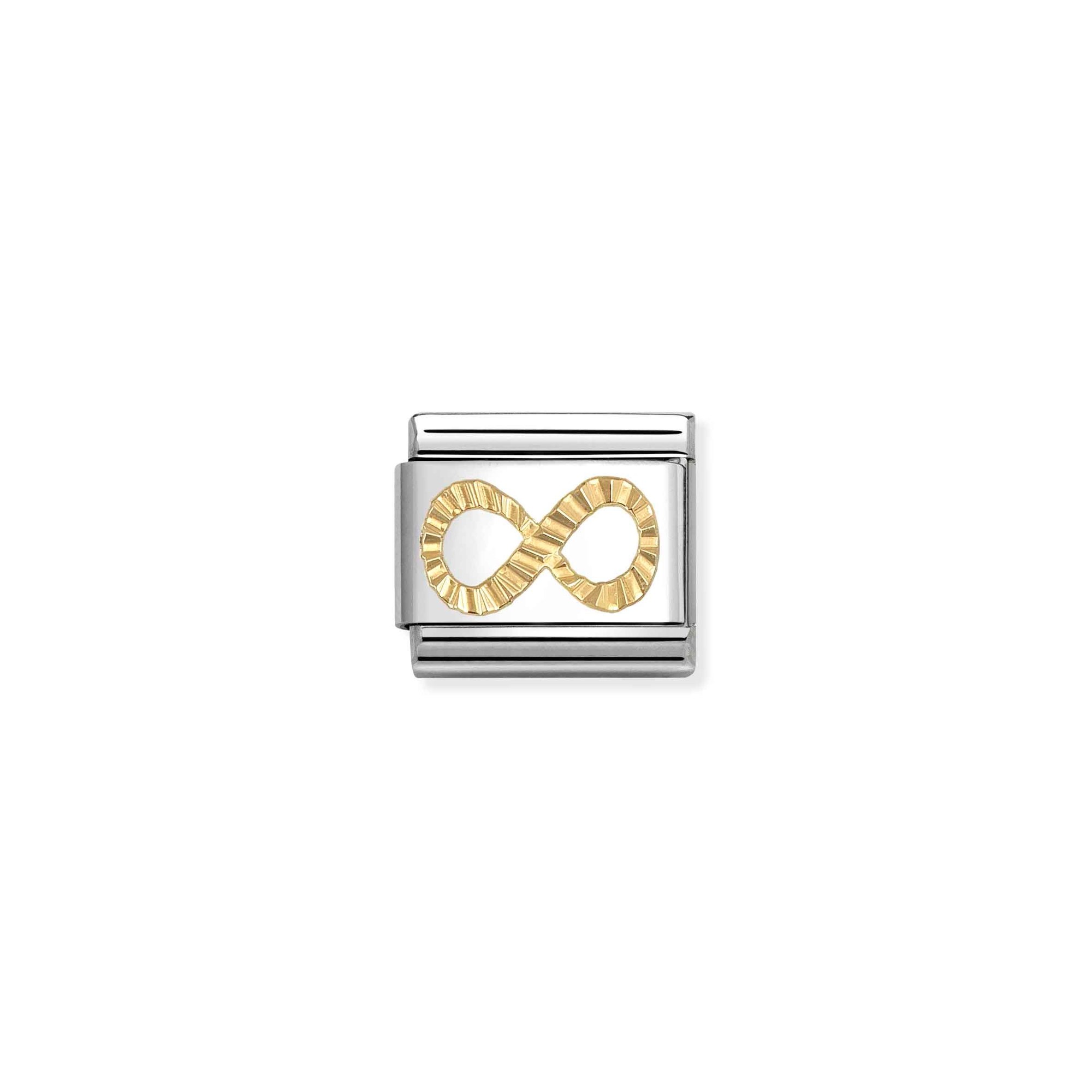 Nomination Composable Classic Charm Infinity - Edelstahl, Gold 750 Gelbgold, diamantiert – Ansicht 2