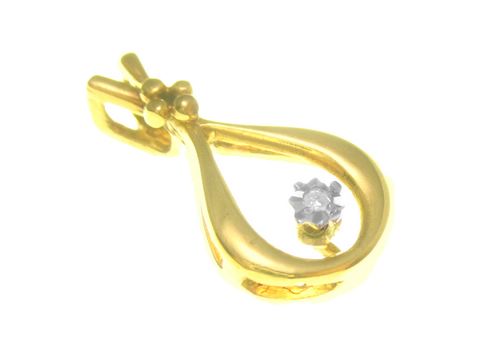 45149-0 Gold Anhänger mit einem Diamanten von 0,005 ct, vom Hersteller Juwelier Harnisch, in elegantem Design und hochwertiger Verarbeitung, ideal als Schmuckstück für besondere Anlässe.