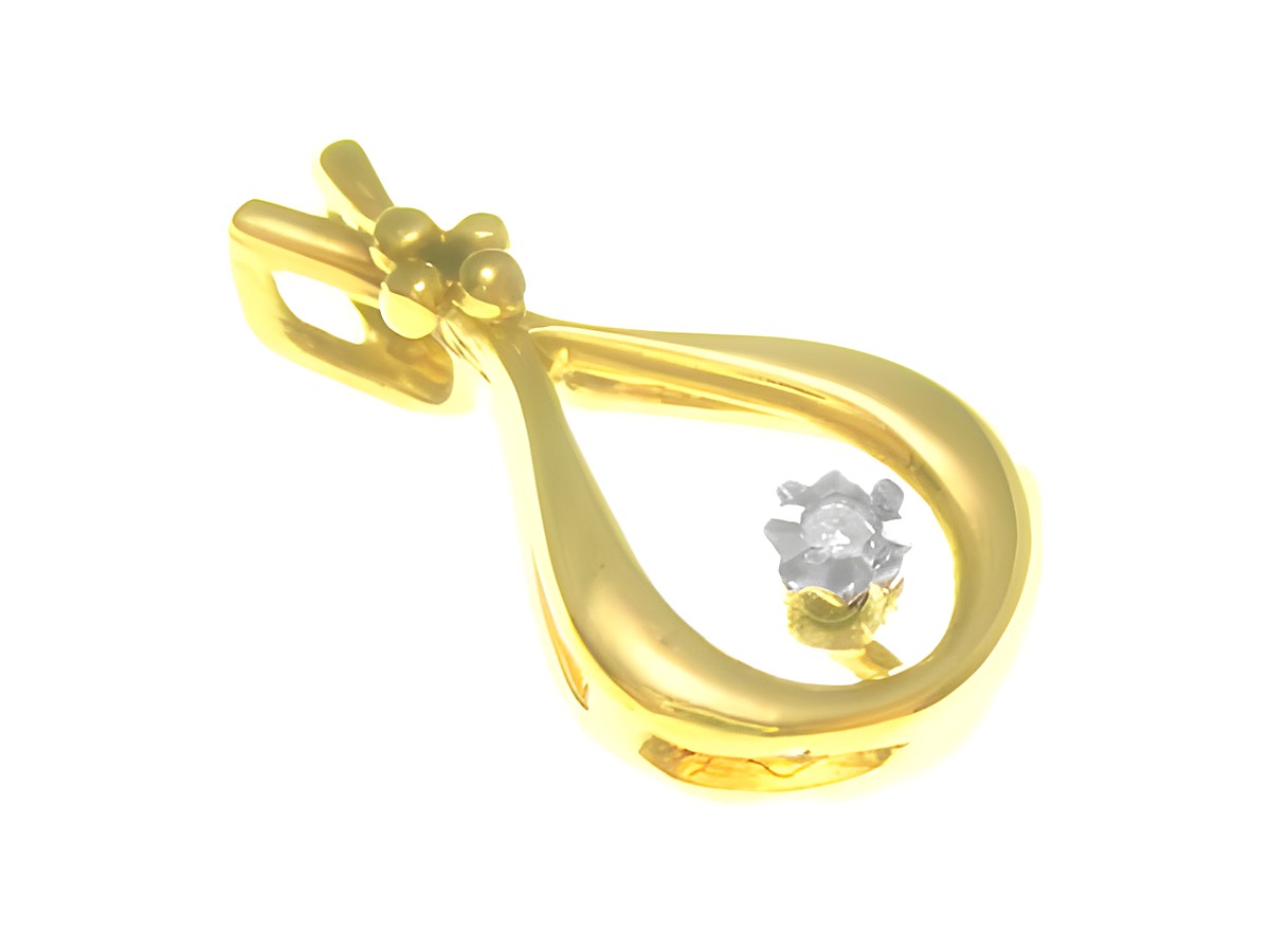 Gold Anhänger mit einem Diamanten von 0,005 ct, vom Hersteller Juwelier Harnisch, in elegantem Design und hochwertiger Verarbeitung, ideal als Schmuckstück für besondere Anlässe.