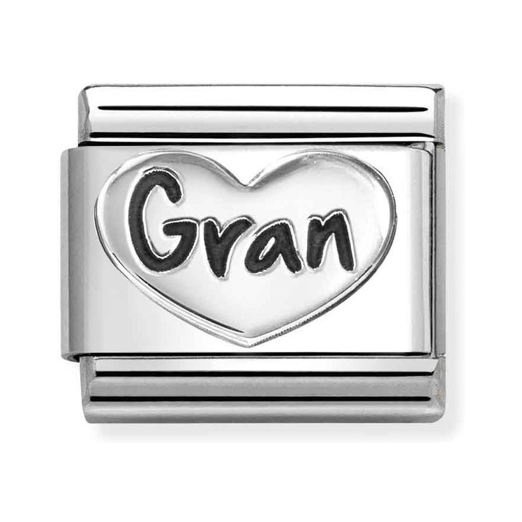 Nomination Composable Classic Charm Herz Gran - Edelstahl, Sterling Silber