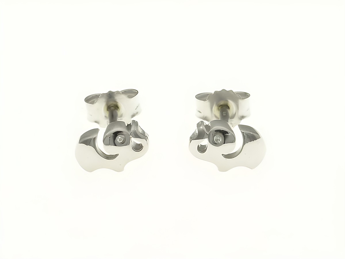 Elefant Ohrstecker aus rhodiniertem Sterling Silber mit Zirkonia von Juwelier Harnisch, ideal für Kinder und ein bezauberndes Accessoire.