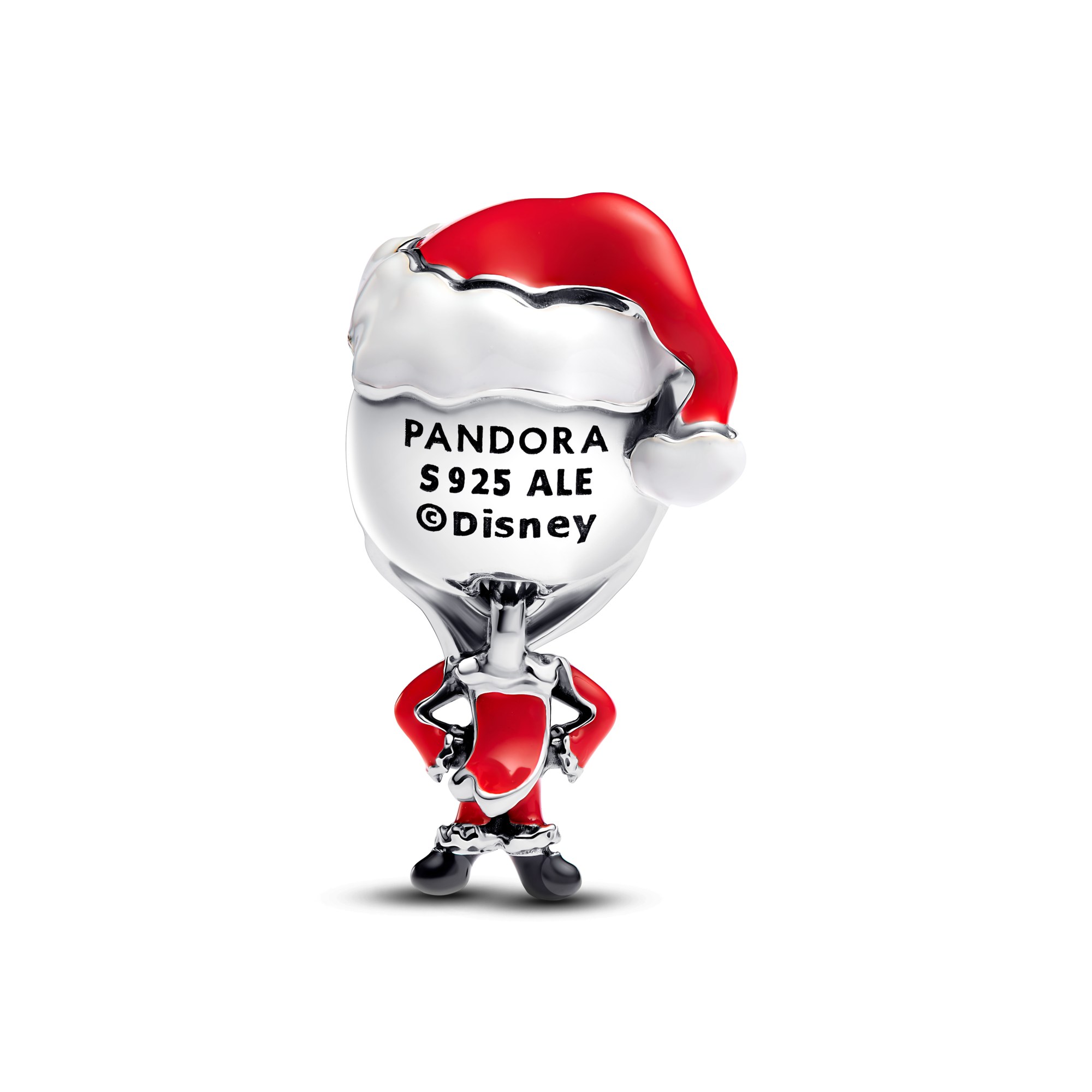 Pandora Disney Nightmare Before Christmas Jack Skellington Charm - Sterling Silber - Emaille Kristall Rot – Ansicht 2