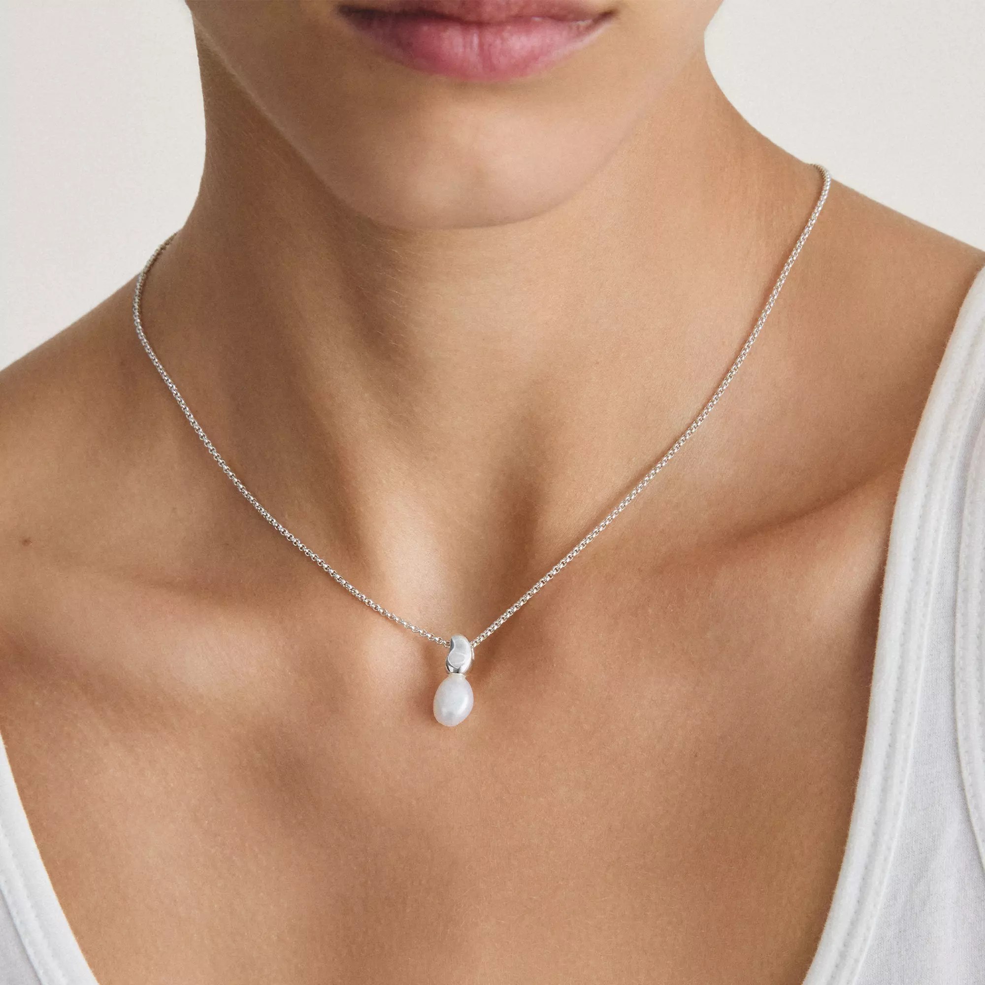Thomas Sabo Kette Perle – Silber – 45 cm – Ansicht 4