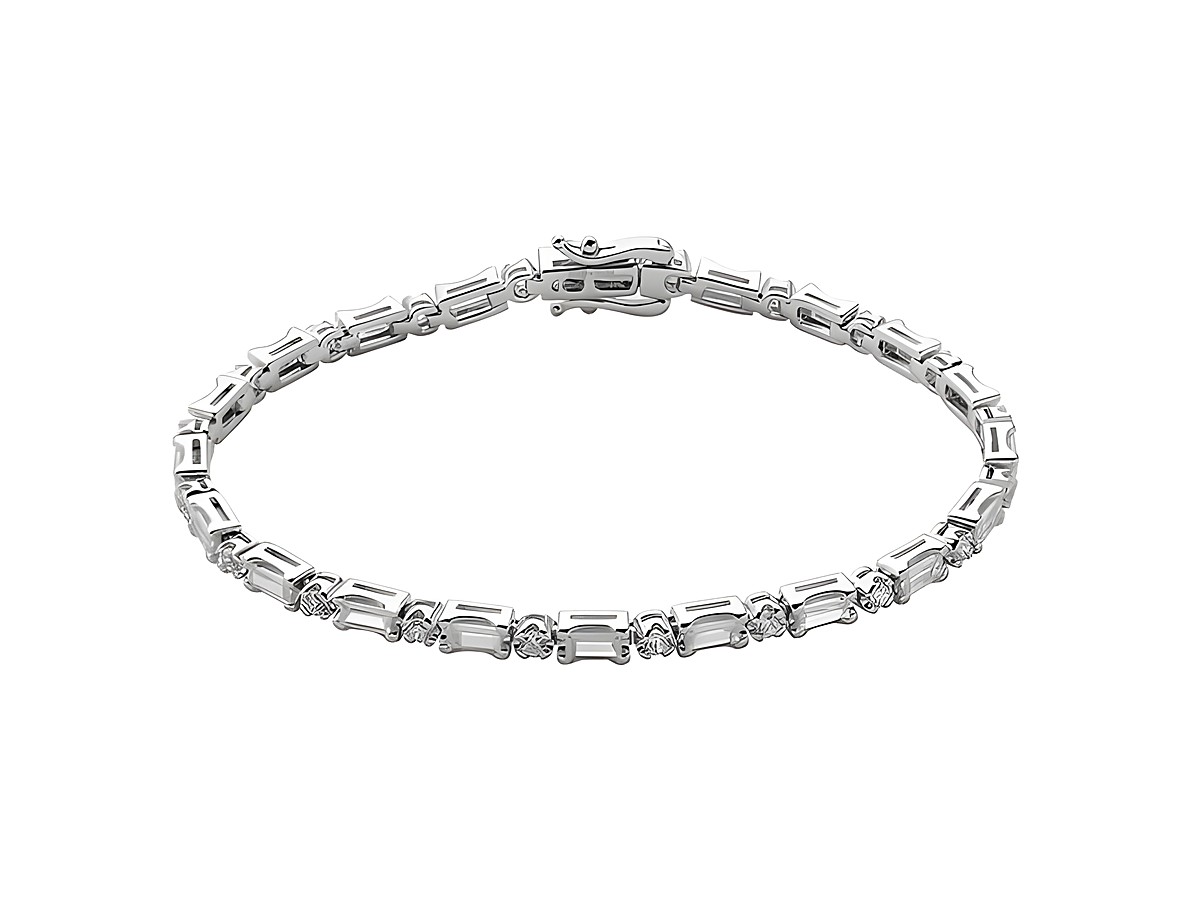 Elegantes XENOX Sterling Silber Armband XS2046/M mit einer Länge von 16,5 cm, in hochwertigem Silber, präsentiert sich mit einem geschmackvollen Design und einem sicheren Verschluss.