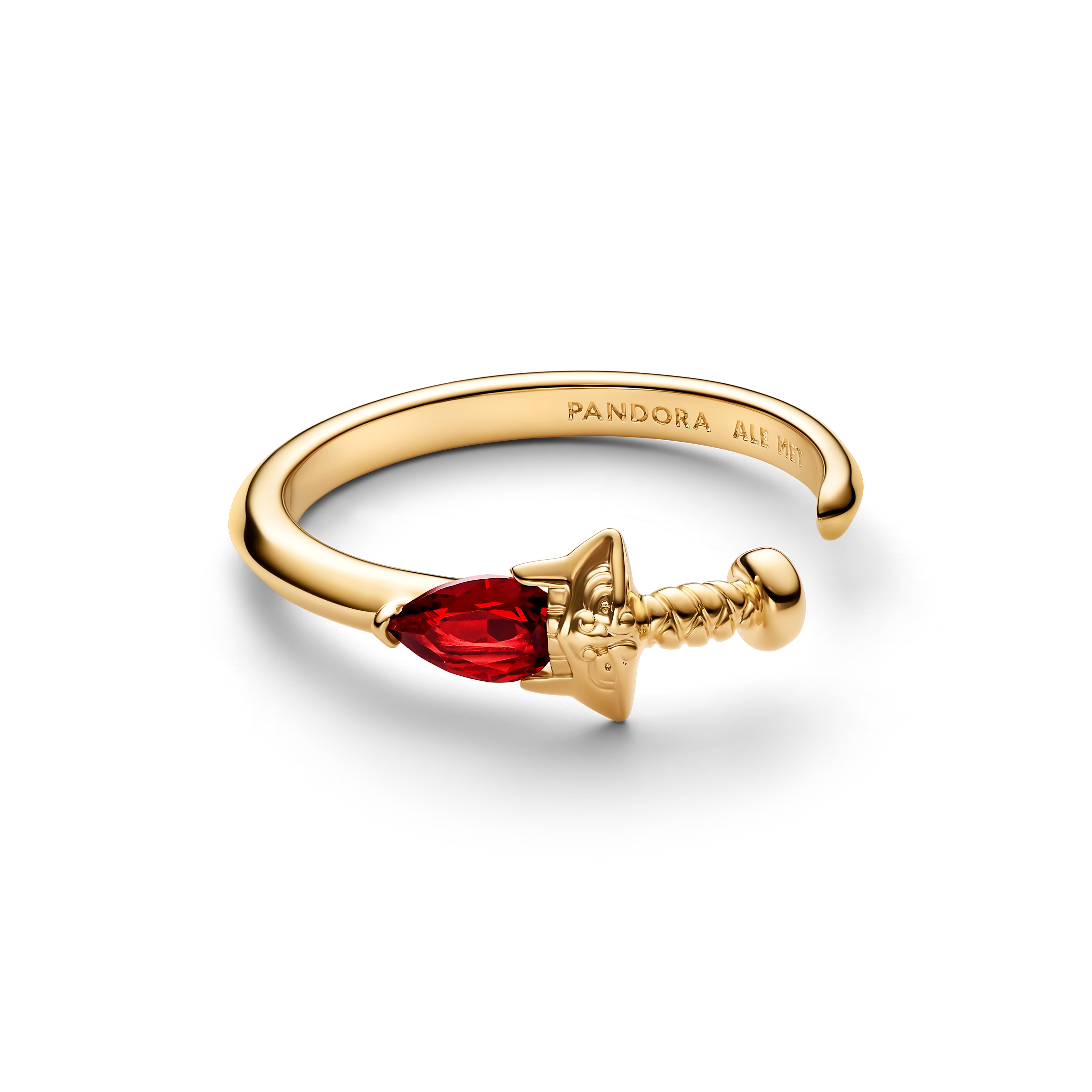 Pandora Disney - offener Ring Mulan Schwert - Gelbgold Vergoldung – Ansicht 2