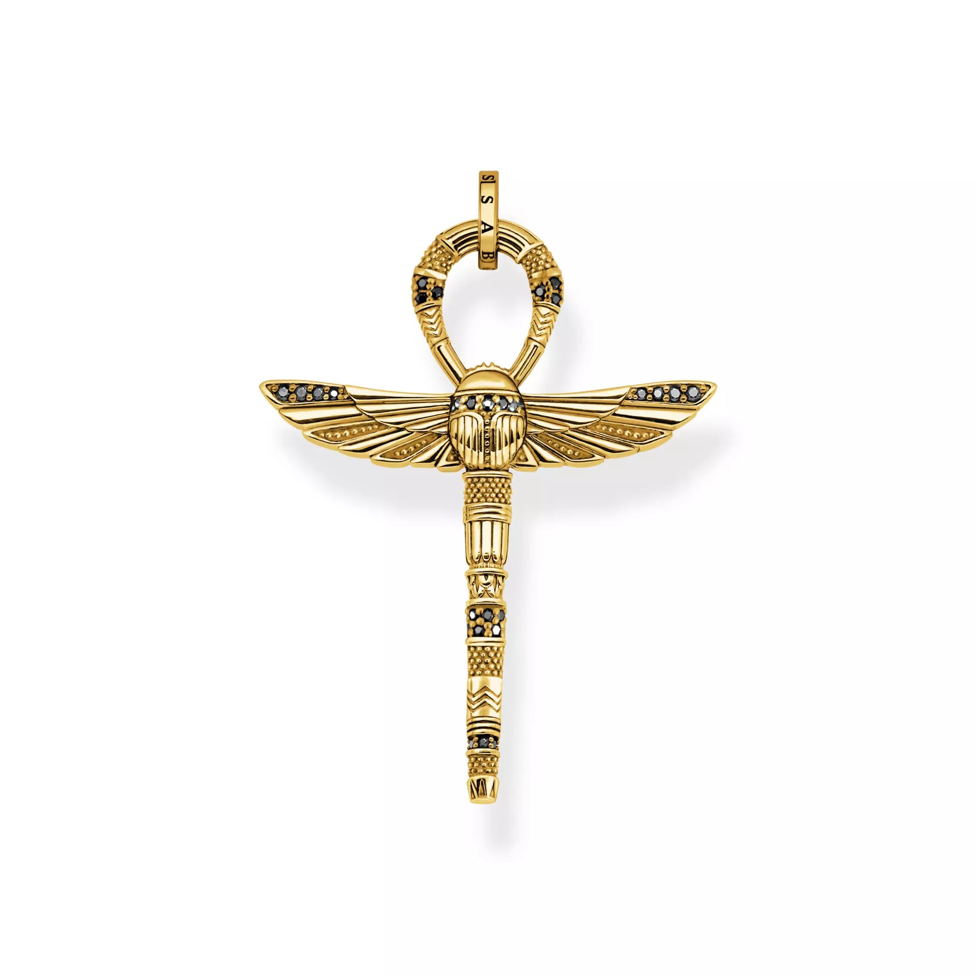 Thomas Sabo Anhänger - Rebel at heart Ankh vergoldet - Silber Gelbgold verg. & Zirkonia