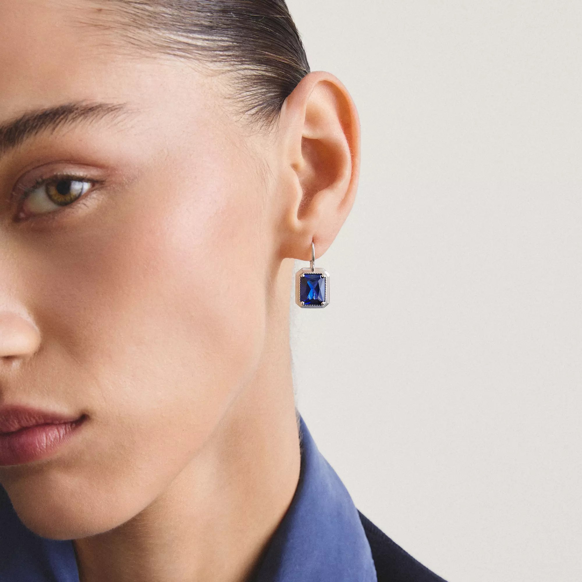 Thomas Sabo ELYNDRA - Ohrringe - Sterling Silber recy. & Nano-Kristall - blau – Ansicht 3