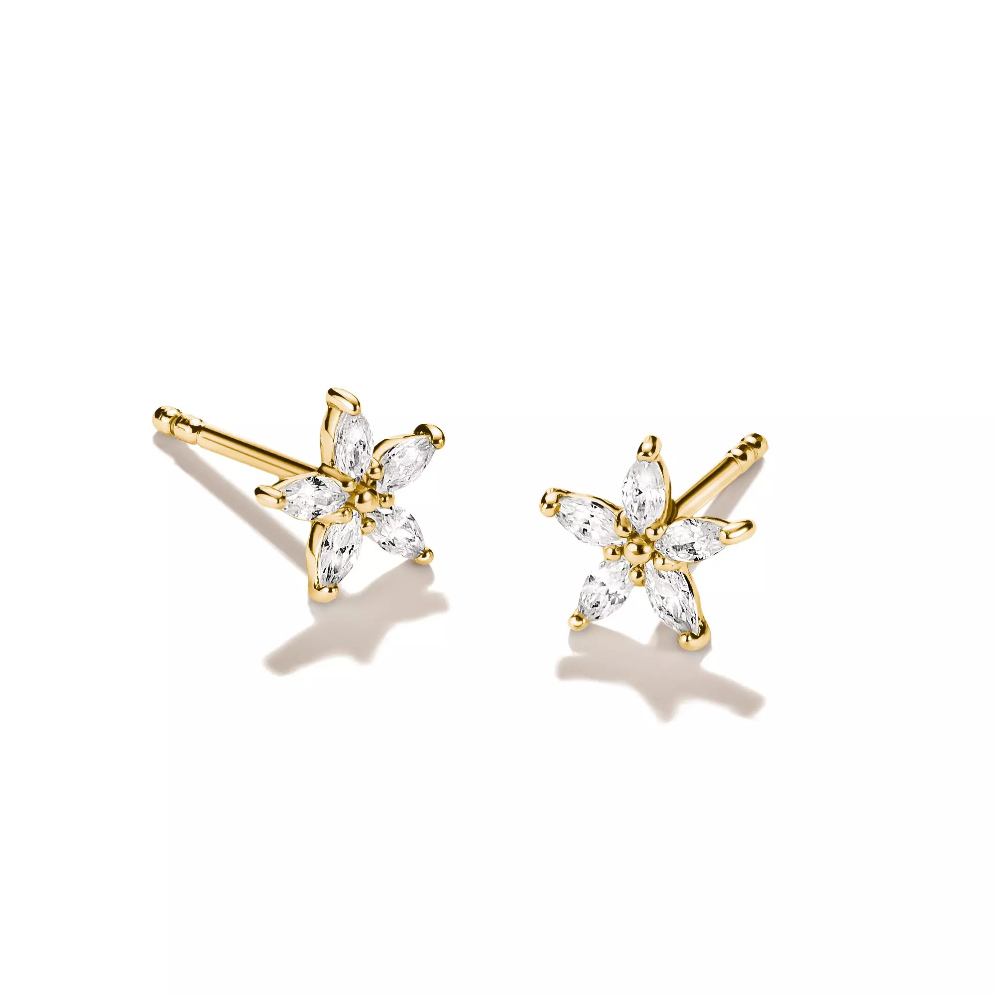 Thomas Sabo Ohrstecker Blume - 18k Gelbgold Vergoldung - Zirkonia – Ansicht 3