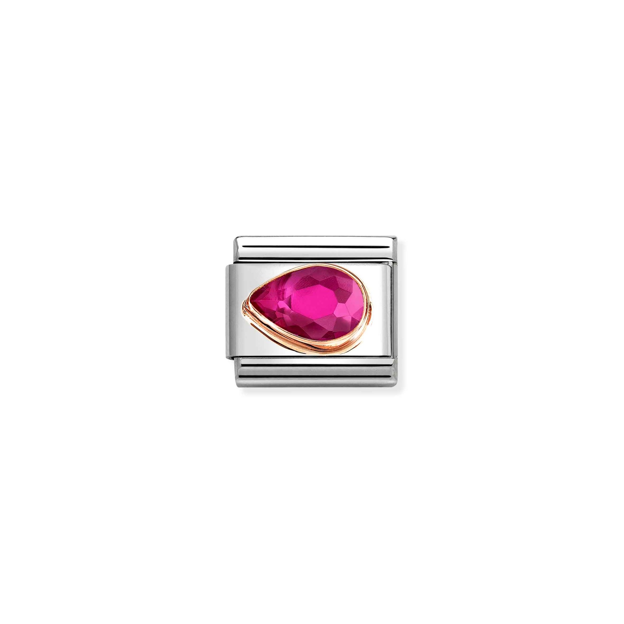 Nomination Classic - Pink - Zirkonia - Tropfen - Links - Roségold & Edelstahl
