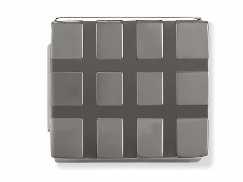 Oxidiertes Edelstahl Gitterarmband von Nomination, mittlere Gitterstruktur in edlem Grey, stilvolles Design, ideal für moderne Schmuckliebhaber, Artikelnummer 230102 04.