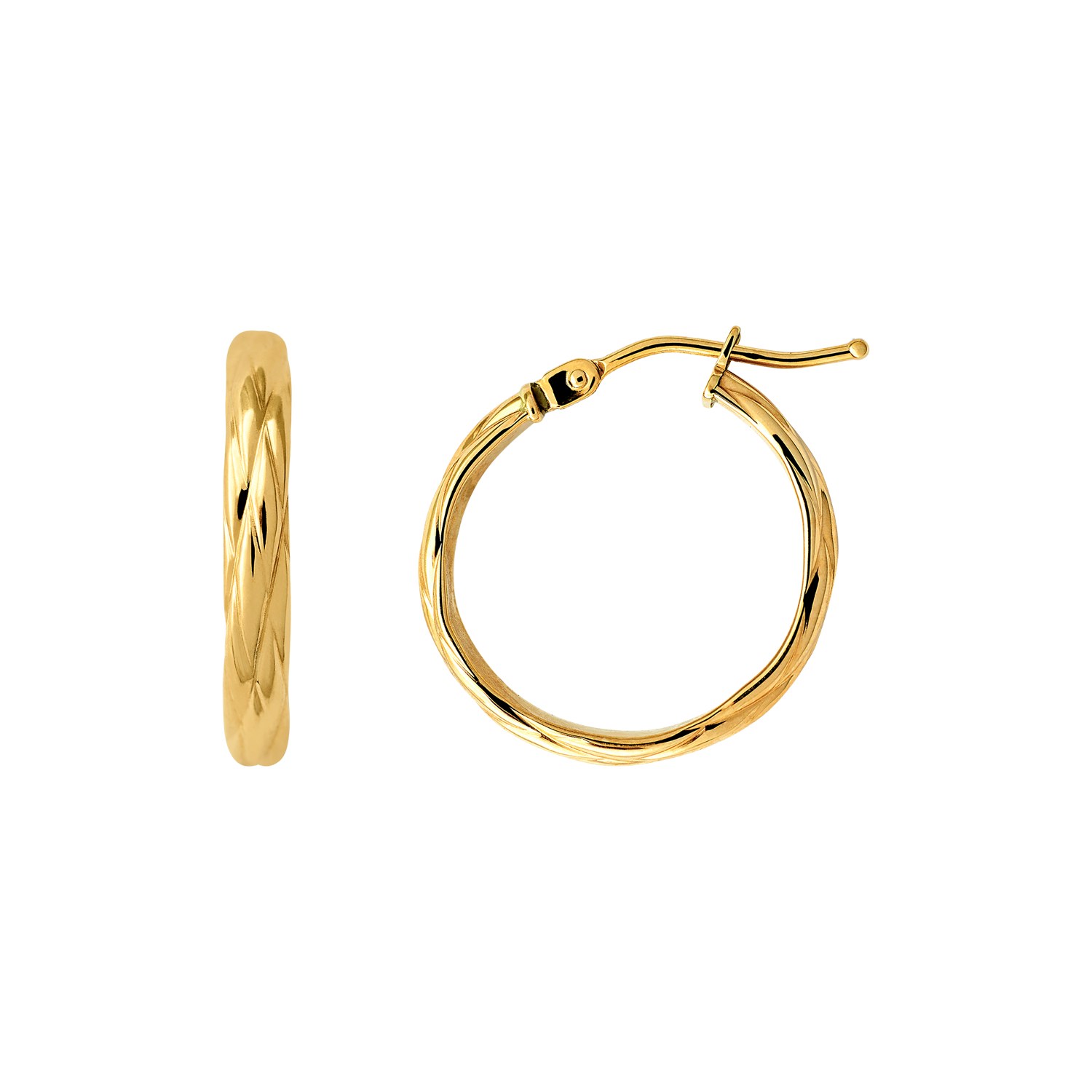 XENOX XG14K6024G - Gelbgold 585 Creolen - poliert – Ansicht 2
