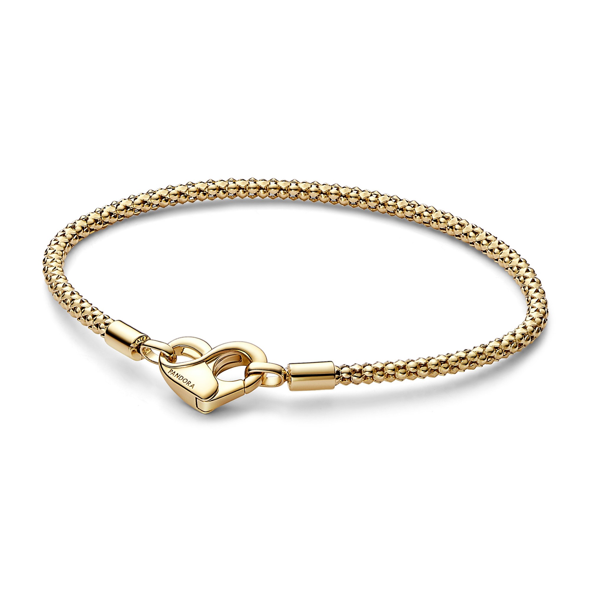 Pandora Nieten-Armband - Herzverschluss - Gelbgold Vergoldung
