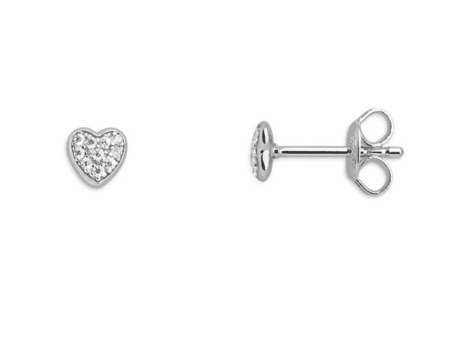 Xenox Sterling Silber Ohrringe XS3737N LOVE STORY-OS Herz mit funkelnden Zirkonia, eleganter Ohrschmuck für romantische Anlässe, perfekt als Geschenk oder fürs eigene Styling.