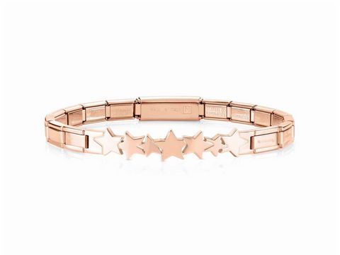 Roségoldenes Armband mit Sternen aus der Kollektion Trendsetter von Nomination, Länge 18 cm, stilvolles Design und moderne Optik für jeden Anlass.