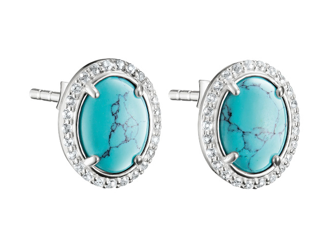 Thomas Sabo ELYNDRA H2354-405-17 - Ohrstecker - Sterling Silber recy. & imit. Türkis & Zirkonia - türkis