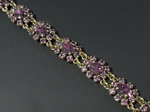 Strass Armband für Damen in Rosa, 18,5-21 cm, goldfarben, Hersteller Juwelier Harnisch, elegant und funkelnd, ideal für besondere Anlässe und den Alltag, zeitloses Schmuckstück.