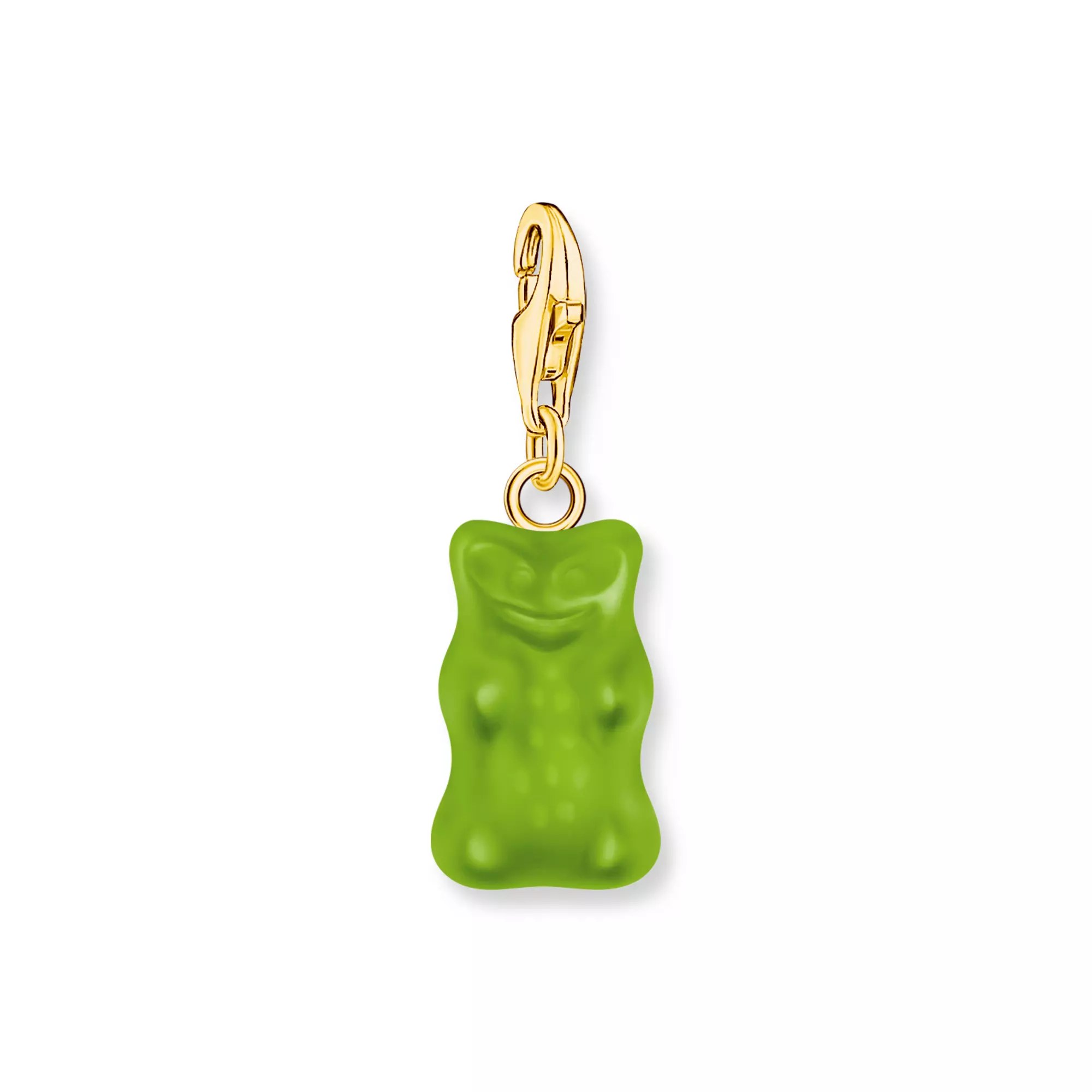 Thomas Sabo Charm-Anhänger HARIBO Gummibärchen - Goldbär - Silber Gelbgold verg. - Grün