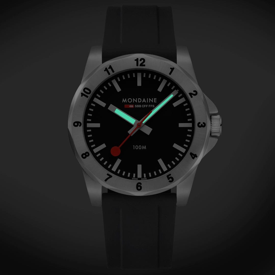 Mondaine Uhr - Numeri LumiNova - 42 mm – Ansicht 3