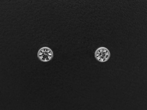 Titan Ohrstecker aus Titan mit 2,4 mm Durchmesser und Zirkonia, Hersteller Juwelier Harnisch, elegant und schick, ideal für jeden Anlass.