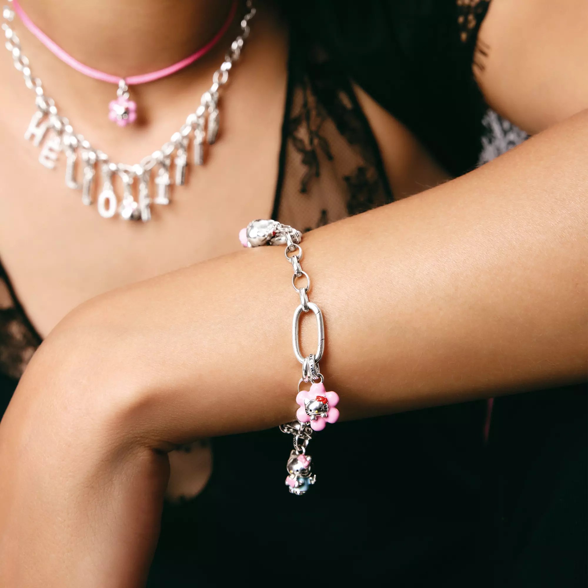 Thomas Sabo Hello Kitty Charm pinke Blume – Connect – Ansicht 3