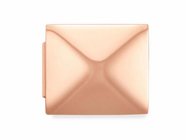 Ein eleganter Charm aus Edelstahl in Roségold mit einer Pyramidenform. Das Design ist modern und zeitlos, ideal zur Ergänzung von persönlichen Schmuckstücken von Nomination.