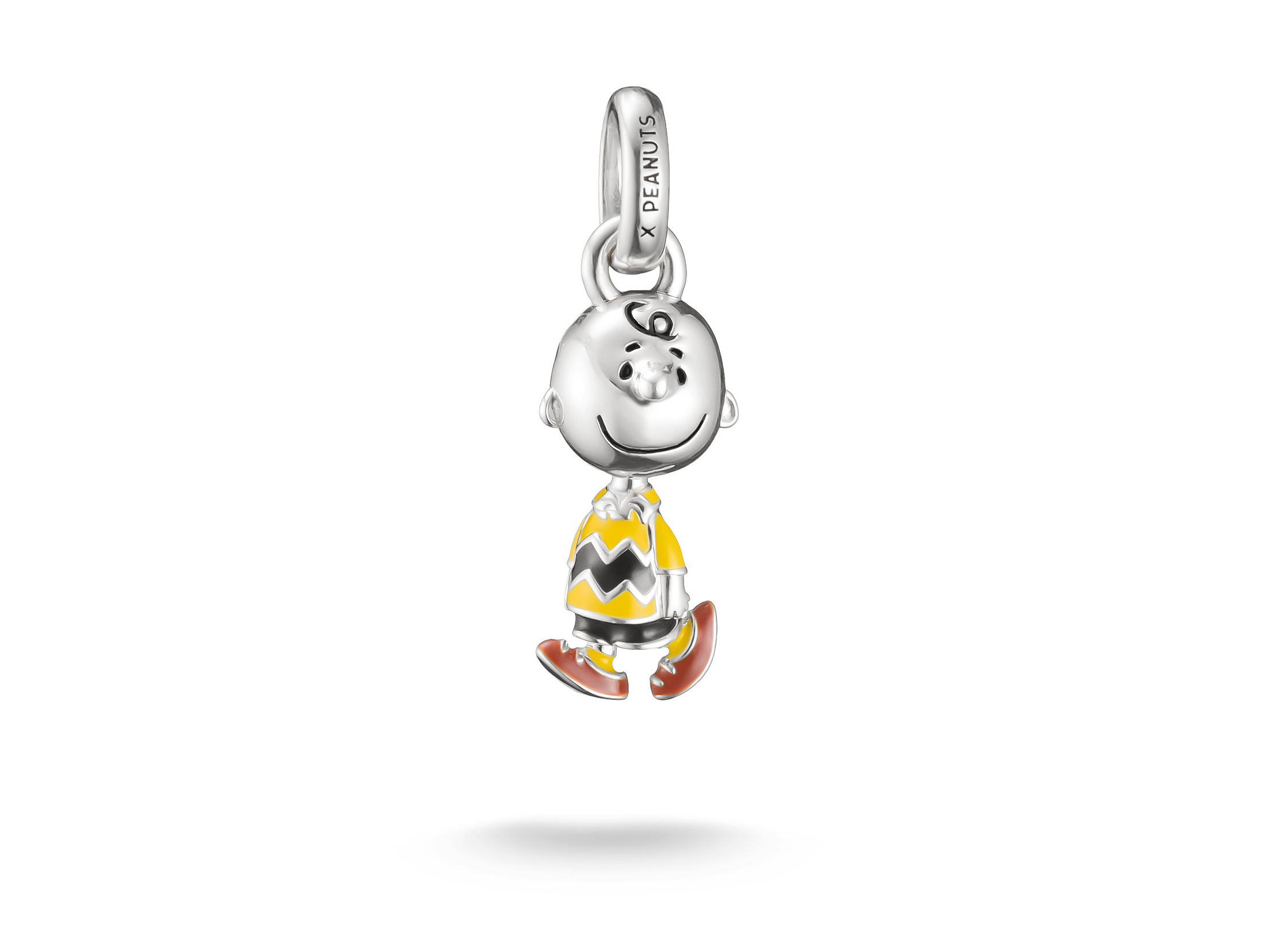 Charm von Thomas Sabo Connect CC1304-664-4 mit Charlie Brown aus Peanuts, aus Silber mit bunten Details, ideal für Anhänger und Schmuckdesign, Hersteller Pandora, Neuheiten.
