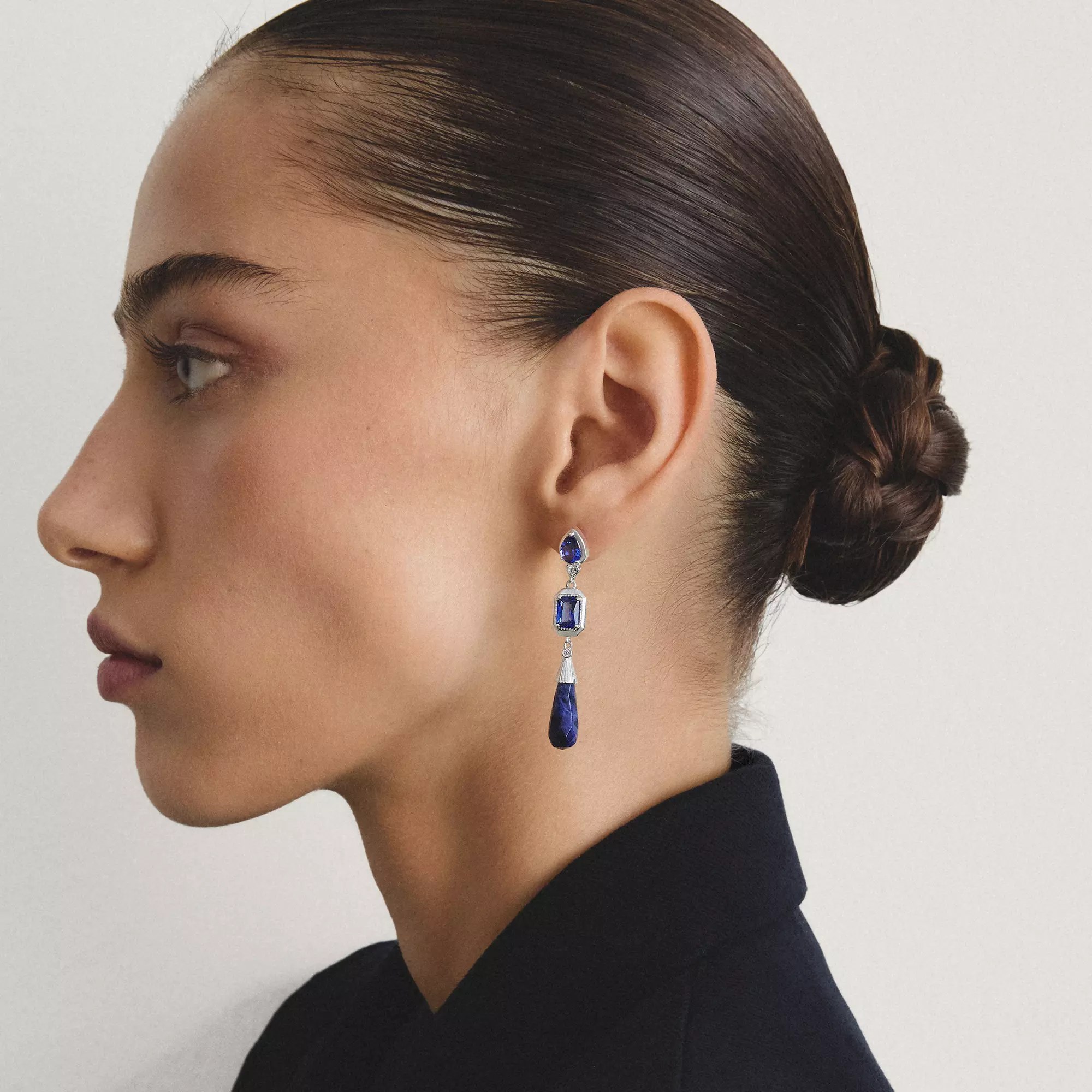 Thomas Sabo ELYNDRA - Ohrringe - Sterling Silber recy. & Nano-Kristall & Zirkonia - blau – Ansicht 4