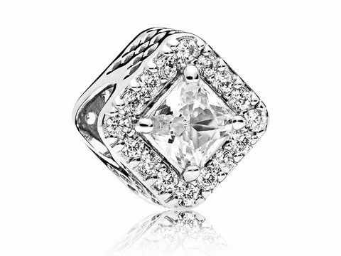 PANDORA - 796206CZ - Geometrischer Glanz - Charm - Silber
