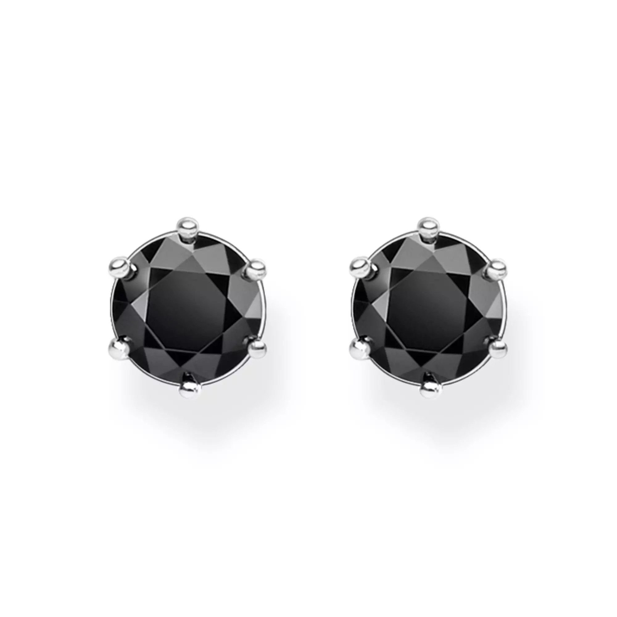 Thomas Sabo Ohrstecker - Silber - Zirkonia schwarz