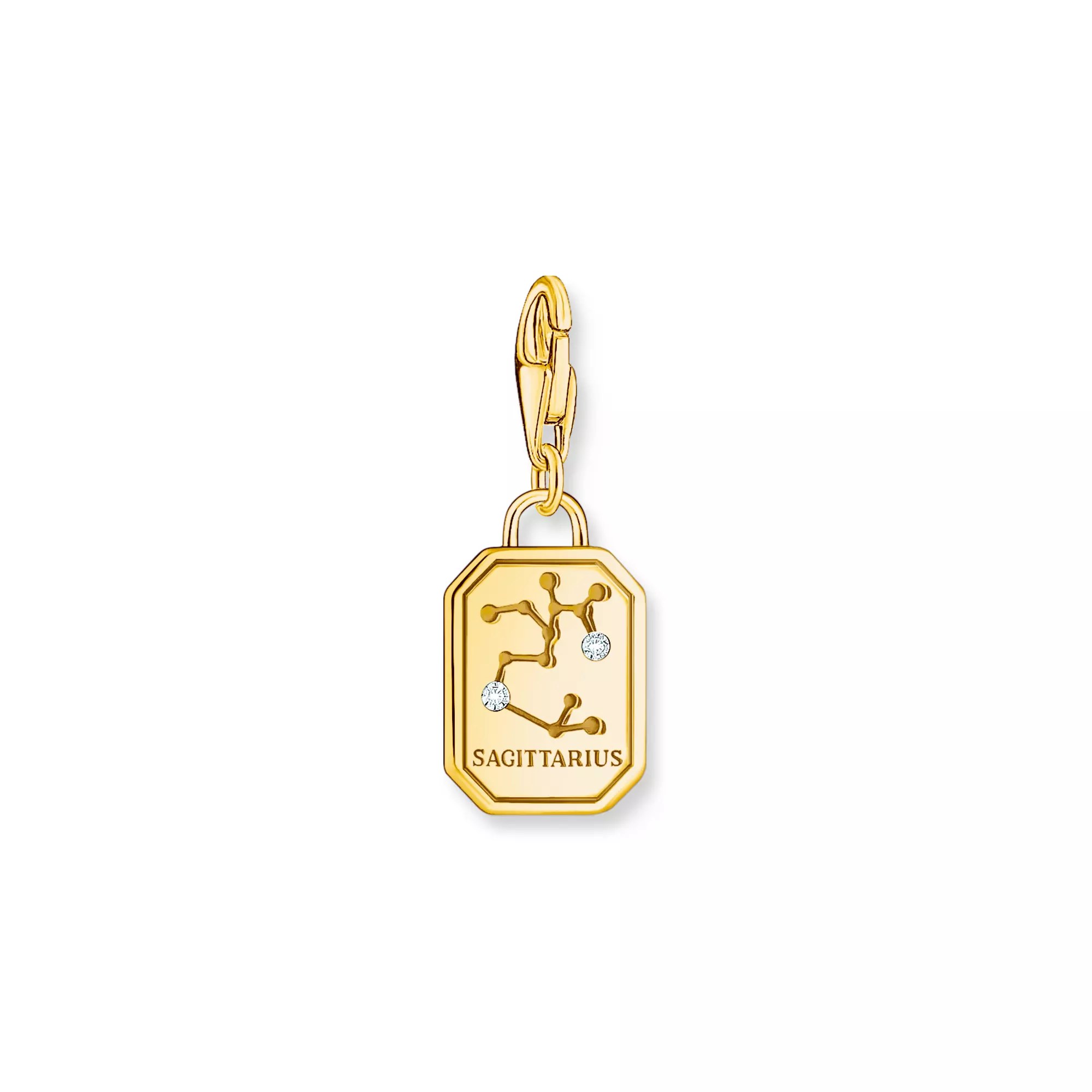 Thomas Sabo Charm-Anhänger - Sternzeichen Schütze - Silber Gelbgold verg. & Zirkonia – Ansicht 2
