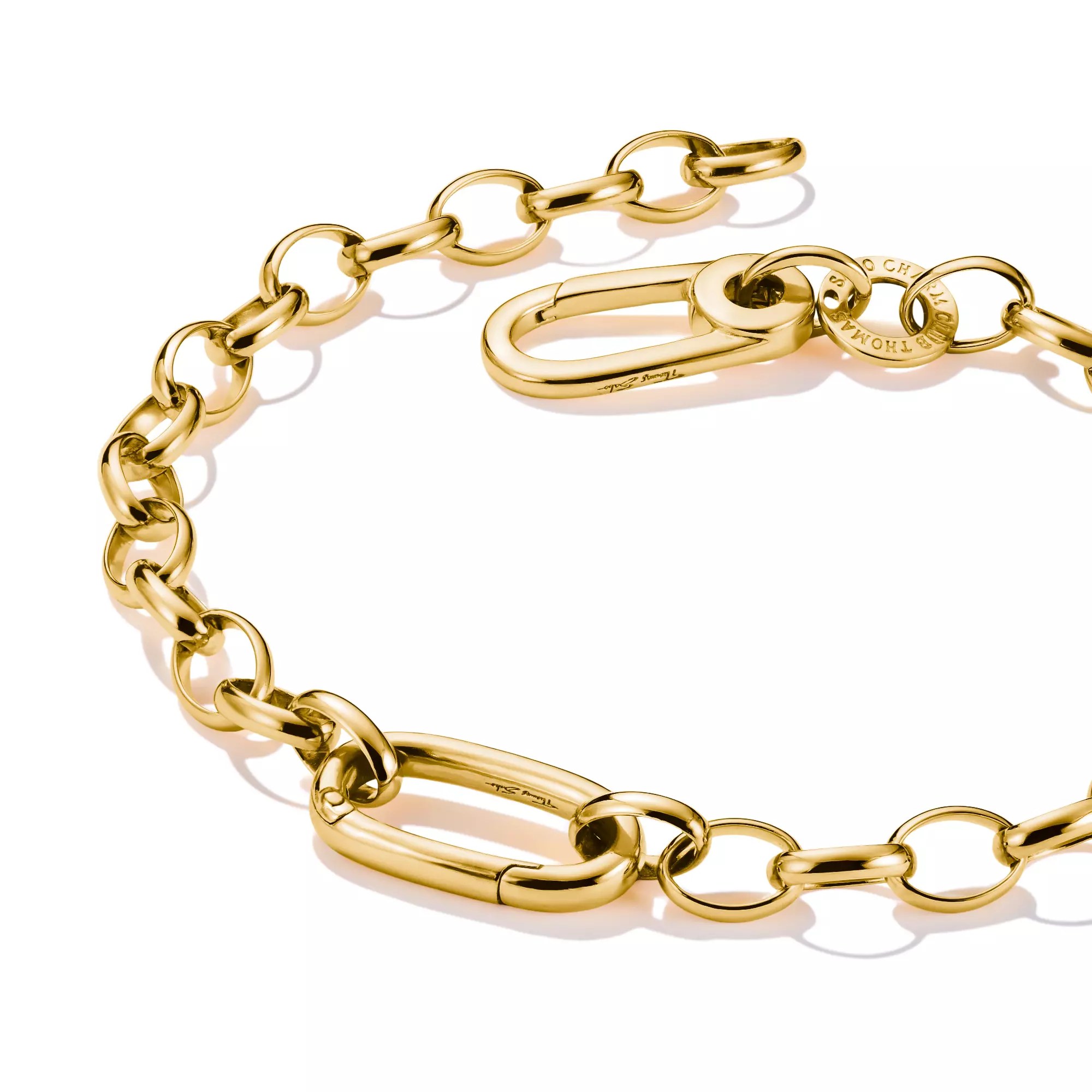 Thomas Sabo Connect - Charm Armband mit einem Connect Link - Silber & Gelbgold Verg. - 15 cm – Ansicht 2
